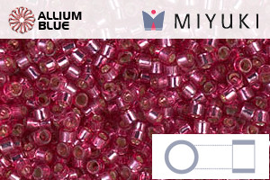 MIYUKI Delica® Seed Beads (DB1341) 11/0 Round - Dyed Silver Lined Antique Dark Rose