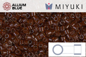 MIYUKI Delica® Seed Beads (DB1392) 11/0 Round - Dyed Silver Lined Orange