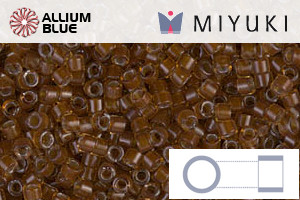 MIYUKI Delica® Seed Beads (DB1393) 11/0 Round - Dyed Silver Lined Light Topaz