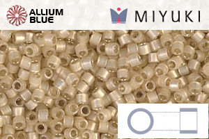 MIYUKI Delica® Seed Beads (DB1458) 11/0 Round - Silverlined Light Honey Opal