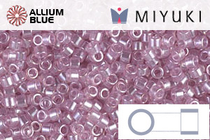 MIYUKI Delica® Seed Beads (DB1473) 11/0 Round - Transparent Pale Orchid Luster