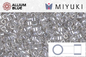 MIYUKI Delica® Seed Beads (DB1477) 11/0 Round - Transparent Pale Taupe Luster