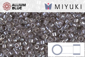 MIYUKI Delica® Seed Beads (DB1486) 11/0 Round - Transparent Taupe Luster