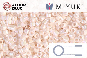MIYUKI Delica® Seed Beads (DB1500) 11/0 Round - Opaque Bisque White AB