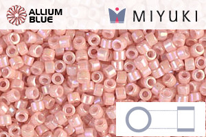 MIYUKI Delica® Seed Beads (DB1503) 11/0 Round - Opaque Light Salmon AB