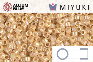 MIYUKI Delica® Seed Beads (DB1571) 11/0 Round - Opaque Pear AB