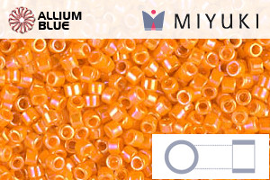 MIYUKI Delica® Seed Beads (DB1573) 11/0 Round - Opaque Mandarin AB