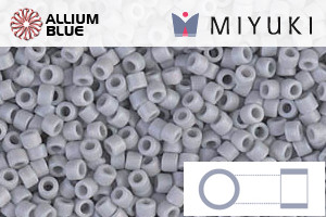 MIYUKI Delica® Seed Beads (DB1598) 11/0 Round - Matte Opaque Ghost Gray AB