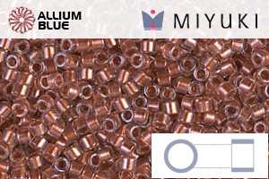 MIYUKI Delica® Seed Beads (DB1704) 11/0 Round - Copper Pearl Lined Pink Mist