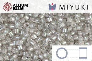 MIYUKI Delica® Seed Beads (DB1711) 11/0 Round - Pearl Lined Gray Mist