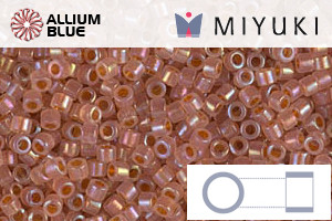 MIYUKI Delica® Seed Beads (DB1733) 11/0 Round - Dark Peach Lined Opal AB