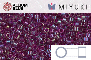 MIYUKI Delica® Seed Beads (DB1747) 11/0 Round - Fuchsia Lined Amethyst AB