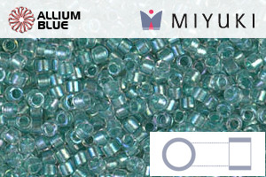 MIYUKI Delica® Seed Beads (DB1767) 11/0 Round - Sparkling Aqua Green Lined Crystal AB