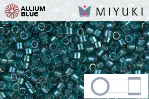 MIYUKI Delica® Seed Beads (DB1769) 11/0 Round - Sparkling Aqua Green Lined Teal AB