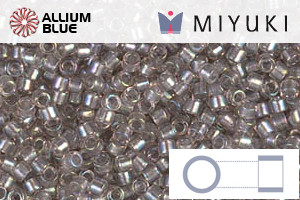 MIYUKI Delica® Seed Beads (DB1772) 11/0 Round - Sparkling Pewter Lined Crystal AB