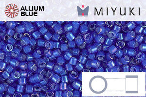 MIYUKI Delica® Seed Beads (DB1785) 11/0 Round - White Lined CobaLight AB