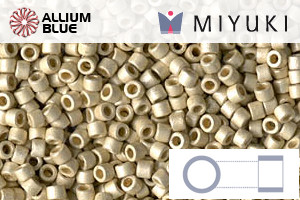 MIYUKI Delica® Seed Beads (DB1831F) 11/0 Round - DURACOAT Galvanized Silver Frosted
