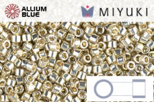 MIYUKI Delica® Seed Beads (DBM0321) 10/0 Round Medium - Matte Nickel Plated