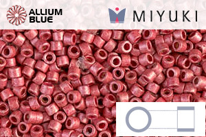 MIYUKI Delica® Seed Beads (DB1841F) 11/0 Round - DURACOAT Galvanized Light Cranberry Frosted