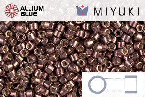 MIYUKI Delica® Seed Beads (DB1843) 11/0 Round - DURACOAT Galvanized Dark Mauve