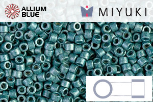 MIYUKI Delica® Seed Beads (DB1847F) 11/0 Round - DURACOAT Galvanized Sea Foam Frosted