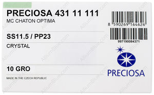 PRECIOSA Chaton O ss11.5/pp23 crystal S AB factory pack
