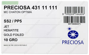 PRECIOSA Chaton O ss2/pp5 jet G Hem factory pack