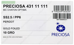 PRECIOSA Chaton O ss2.5/pp6 peridot G factory pack