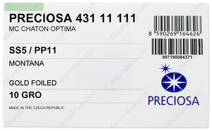 PRECIOSA Chaton O ss5/pp11 montana G factory pack
