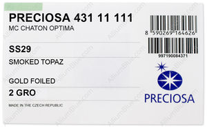 PRECIOSA Chaton O ss29 sm.topaz G factory pack