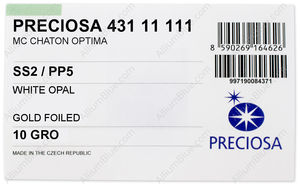PRECIOSA Chaton O ss2/pp5 wh.opal G factory pack