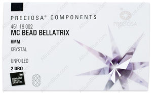 PRECIOSA Bellatrix Bead 6 mm crystal factory pack