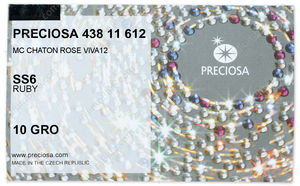 PRECIOSA Rose VIVA12 ss6 ruby S factory pack
