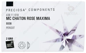 PRECIOSA Rose MAXIMA ss30 peridot DF factory pack