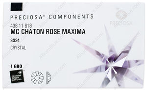 PRECIOSA Rose MAXIMA ss34 crystal DF factory pack