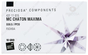 PRECIOSA Chaton MAXIMA ss9.5/pp20 fuchsia DF factory pack