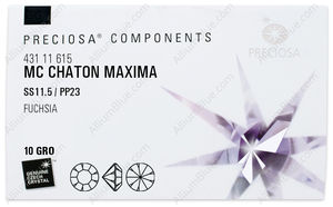 PRECIOSA Chaton MAXIMA ss11.5/pp23 fuchsia DF factory pack