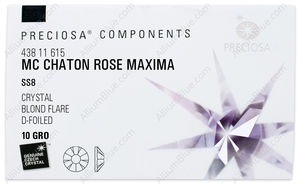 PRECIOSA Rose MAXIMA ss8 crystal DF BdF factory pack