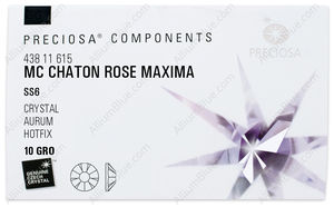 PRECIOSA Rose MAXIMA ss6 crystal HF Aur factory pack