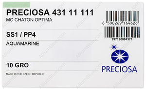 PRECIOSA Chaton MAXIMA ss1/pp4 aqua DF factory pack