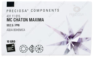 PRECIOSA Chaton MAXIMA ss2.5/pp6 aqua Bo DF factory pack