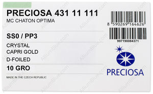 PRECIOSA Chaton MAXIMA pp3 crystal DF CaG factory pack