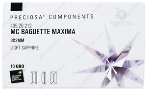 PRECIOSA Baguette MXM 3x2 lt.sapph DF factory pack