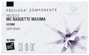 PRECIOSA Baguette MXM 5x2 lt.peach DF factory pack