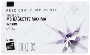 PRECIOSA Baguette MXM 5x2.5 crystal DF factory pack