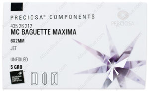 PRECIOSA Baguette MXM 6x2 jet U factory pack