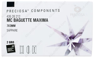 PRECIOSA Baguette MXM 7x3 sapphire DF factory pack