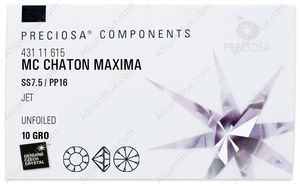 PRECIOSA Chaton MAXIMA ss7.5/pp16 jet U factory pack