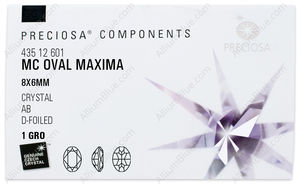 PRECIOSA Oval MXM 8x6 crystal DF AB factory pack