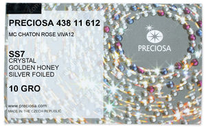 PRECIOSA Rose VIVA12 ss7 crystal S GdH factory pack